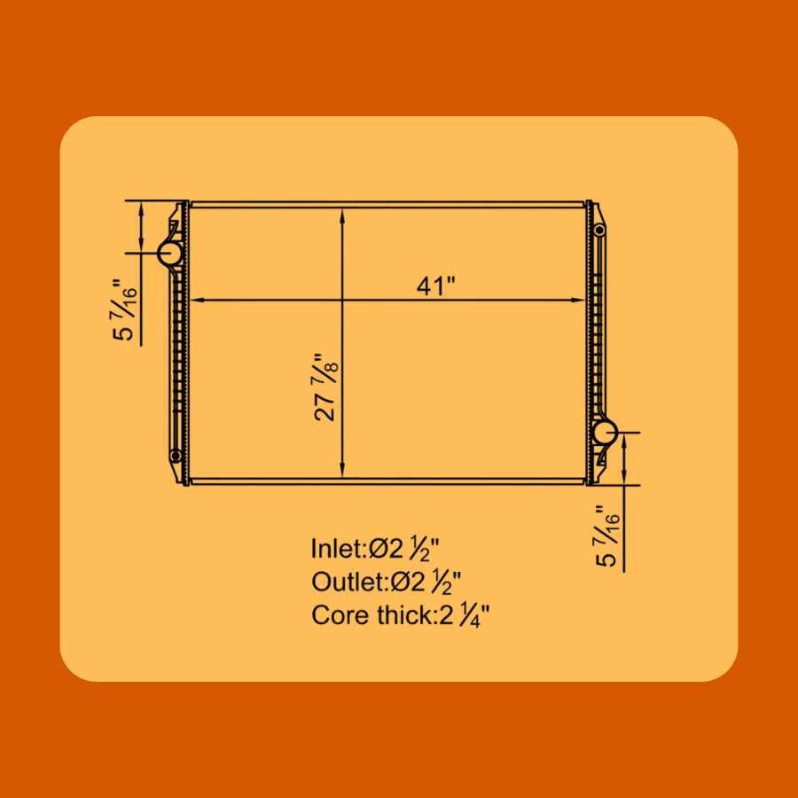 Radiador Tractocamión International 4400 / 7400 / 8200 / 9300 / 9200 / 9400 Águila.