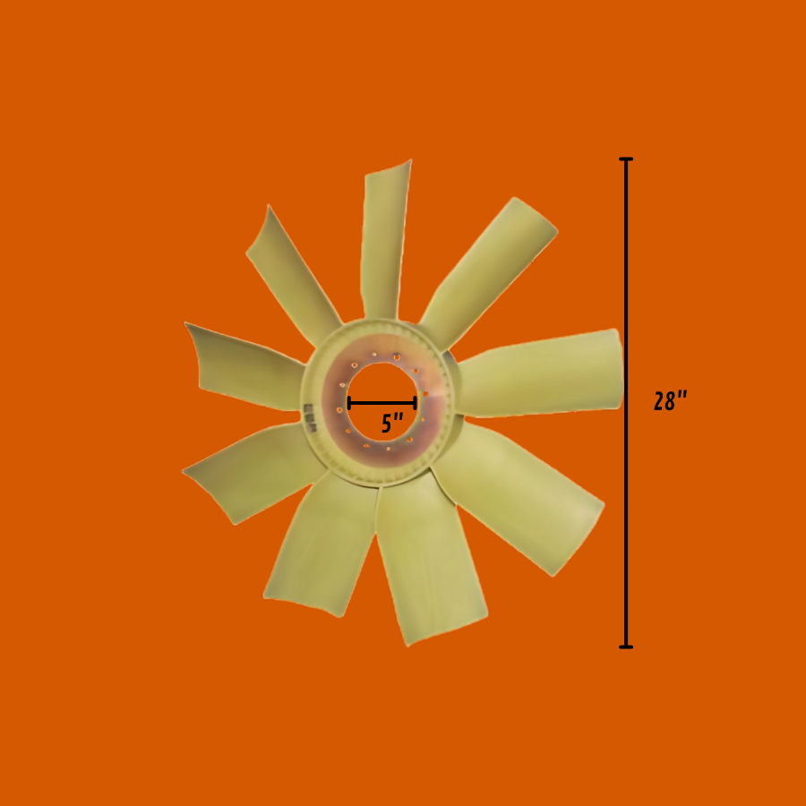 Ventilador o Aspas para Tractocamión de 32" - 30" - 28" - 26" (Centro Plato Plano).