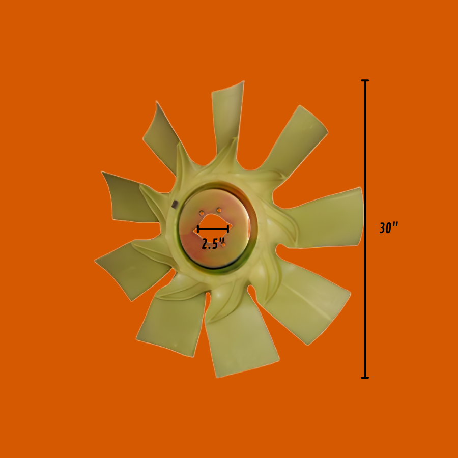 Ventilador o Aspas para Tractocamión de 30" - 28" - 26" (Plato Embutido Hacia Afuera Tipo Ojo De Venado).