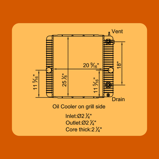Radiador Tractocamión International 4300 / 4400 / 4700 / 7301 T/M.