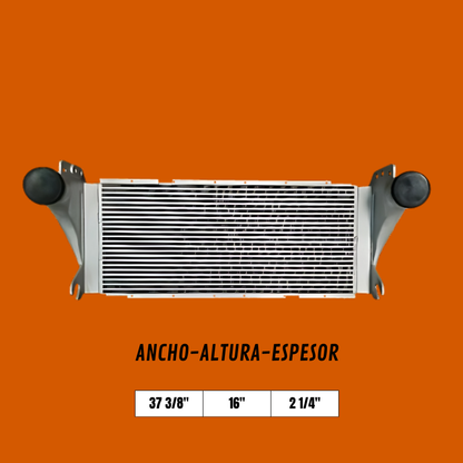 Postenfriador (Intercooler) Peterbilt Y Kenworth T - 300 / T 370 Con Ganchos Premium.