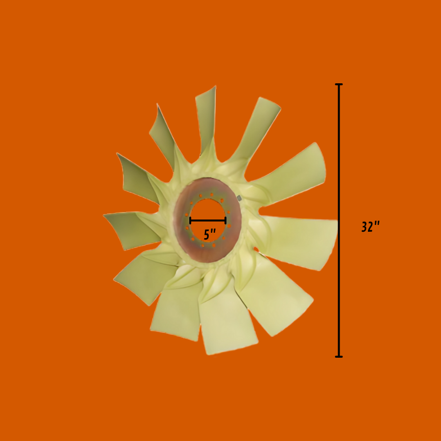 Ventilador o Aspas para Tractocamión de 32" - 30" - 28" (Plato Plano).