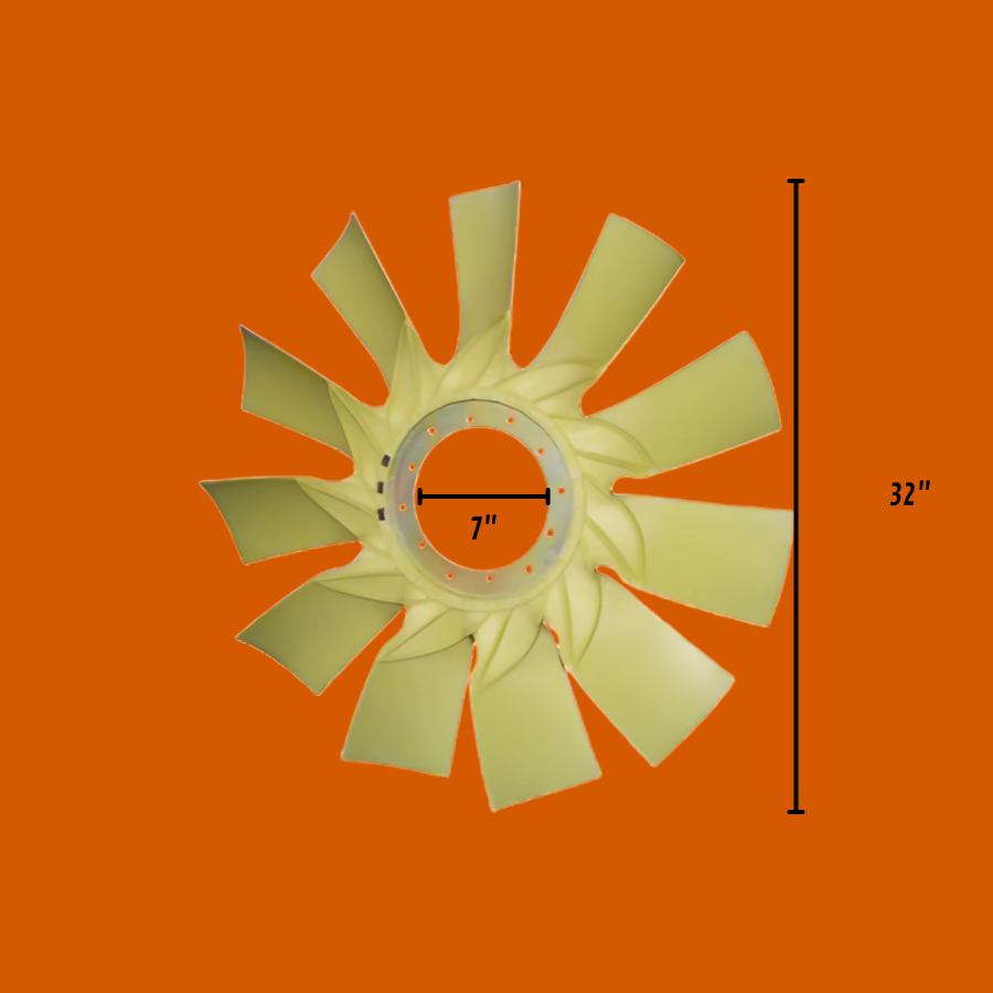 Ventilador o Aspas para Tractocamión de 32" - 30" - 29" - 28" (Plato Plano).