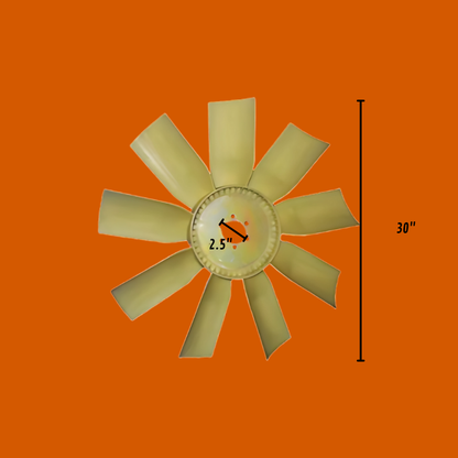 Ventilador o Aspas para Tractocamión de 32" - 30" - 28" - 26" (Plato Plano, Centro Ovalado).