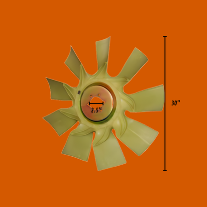 Ventilador o Aspas para Tractocamión de 30" - 28" - 26" (Plato Embutido Hacia Afuera Tipo Ojo De Venado).