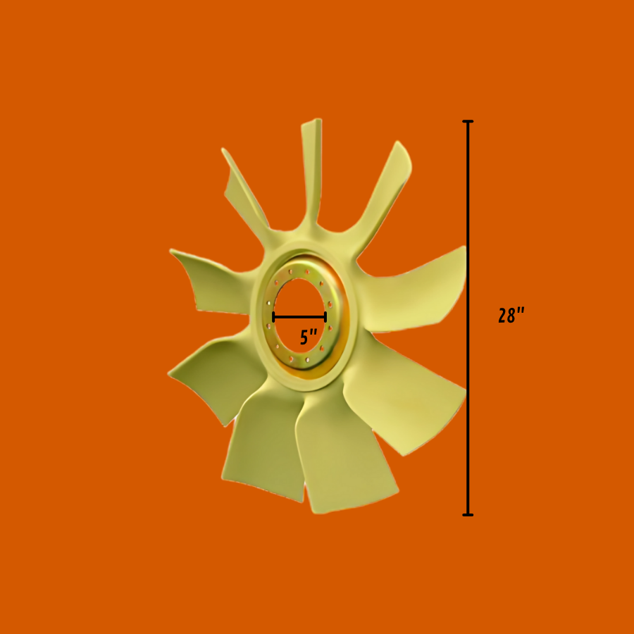 Ventilador o Aspas para Tractocamión de 30" - 28" - 26" (Plato Embutido Hacia Afuera Tipo Araña)